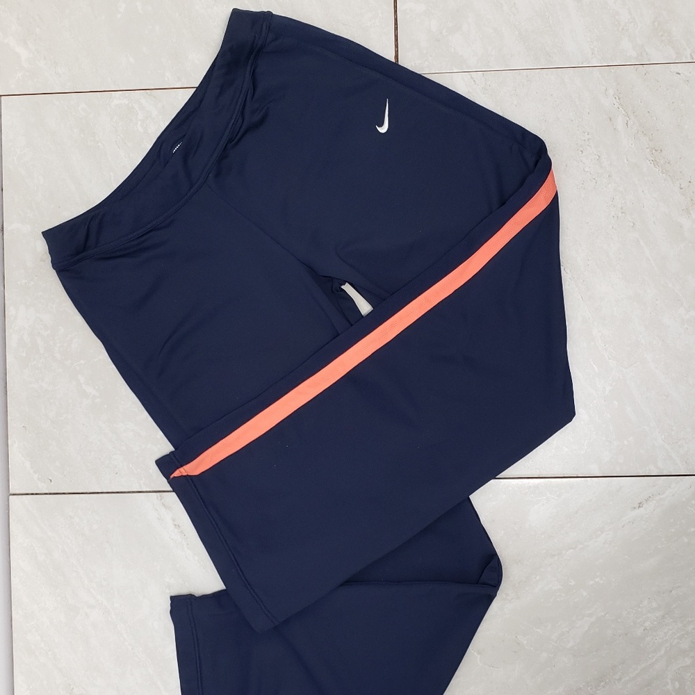 Nike Blue with Orange Stripes DriFit Pants